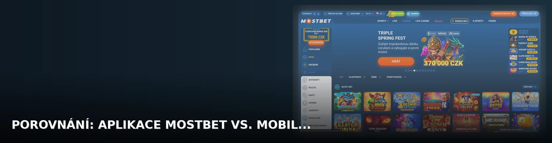 Mostbet - aplikace
