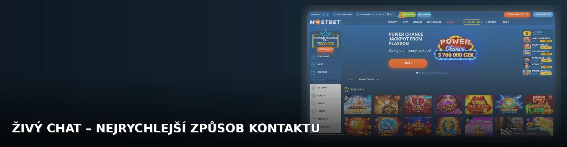 Mostbet - kontakt