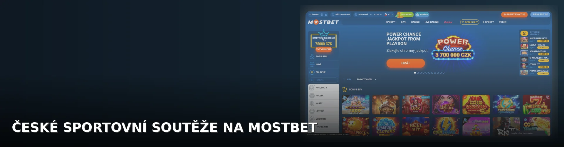 Mostbet sportovni sazky